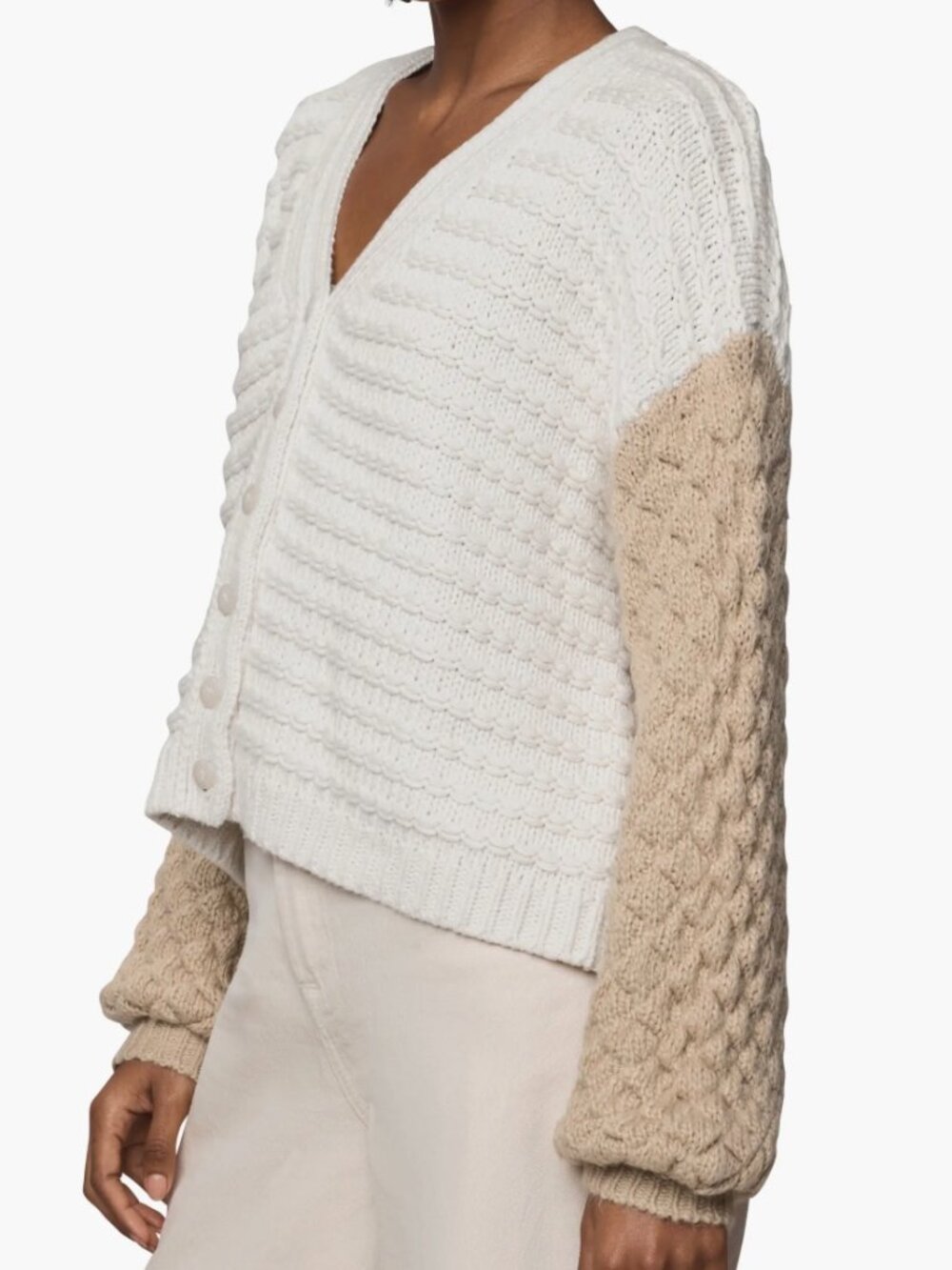 Splendid Maria Bobble Cardigan Quiet Luxury Viscose Alpaca Blend Cottage M $198 - Picture 4 of 16